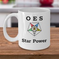 Orden Des Östlichen Stern Freimaurer Kaffeebecher - Oes Star Power Sistar Prince Hall O.e.s. Geschenk-Tasse von Sarothdesigns