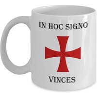 Ritter Templer Kaffeebecher - in Hoc Signo Vinces Freimaurer Geschenke von Sarothdesigns