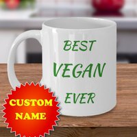Vegan Personalisierte Becher - Beste Veganer Überhaupt Geschenke Für Lustige Vegane Geburtstagsgeschenk Geschenk Sie Witz von Sarothdesigns