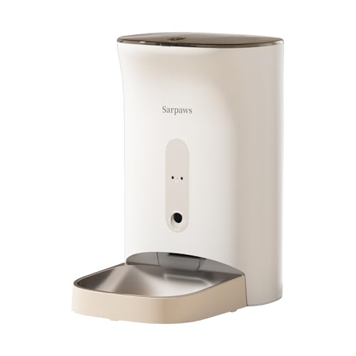 SAWPAWS Automatischer Katzenfutterspender mit Kamera, 4,3L Automatischer Futterautomat für Haustiere, Dual-Power Haustierfütterung, Intelligenter Katzenfutterspender mit 5GHz WiFi & Nachtsicht SAWPAWS Automatischer Katzenfutterspender mit Kamera, 4,3L Automatischer Futterautomat für Haustiere, Dual-Power Haustierfütterung, Intelligenter Katzenfutterspender mit 5GHz WiFi & Nachtsicht von Sarpaws