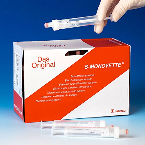 Sarstedt 05.1167 S-monovetten Hämatologie Kalium-EDTA, Standarddruck, steril, Format 66 mm x 11 mm Durchmesser, 2,7 mL (50-er Pack) von Sarstedt