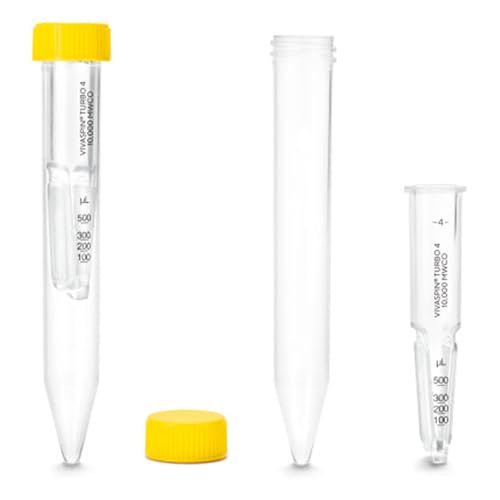 Sartorius Vivaspin Turbo 4 Polycarbonat (PC) Zentrifugalkonzentratoren mit Kappe, Polyethersulfon (PES) Membran, 100 kDa MWCO, 4ml Volumen, 122.5mm Länge, 100 Stück von Sartorius