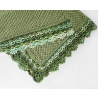 Gestrickte Babydecke, Grün, Baumwollbabydecke, 100% Natürlich, Spitze-Häkeldecke, Babyauto, Reisedecke, Duschgeschenk Gestrickte Babydecke, Grün, Baumwollbabydecke, 100% Natürlich, Spitze-Häkeldecke, Babyauto, Reisedecke, Duschgeschenk von SasasHandcrafts