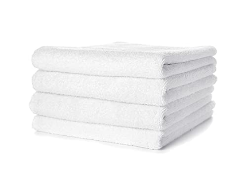Sasma Home - Premium Handtücher – 4er Pack 100% Baumwolle Handtuch Set – Gym Handtuch Set – Premium ringgesponnene Baumwolle Handtücher – Große 50 x 90 cm Handtücher (weiß) von Sasma Home