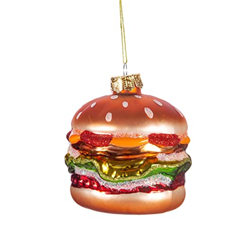 Sass & Belle Big Fat Burger Kugel - Weihnachtsornament - Dekoration - Glas - Weihnachten - Jahreszeiten von Sass & Belle