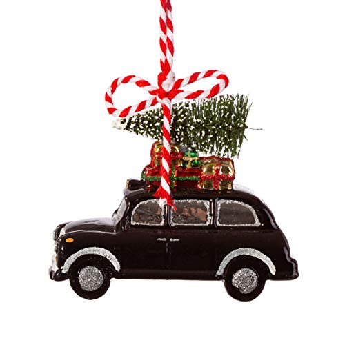 Sass & Belle London Weihnachtskugel in Form eines schwarzen Taxis, Schwarz von Sass & Belle