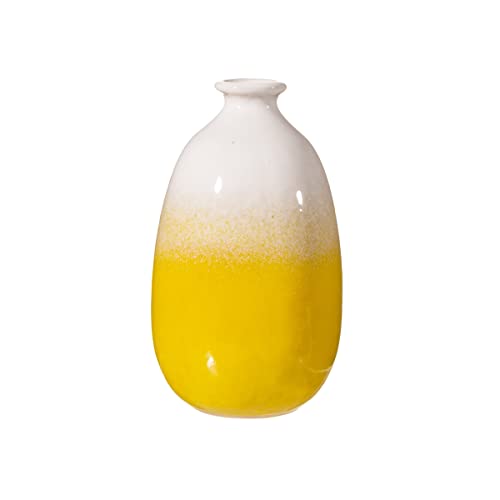 Sass & Belle Dip Glasierte Ombre gelbe Vase von Sass & Belle