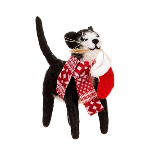 Sass & Belle Hängende Dekoration Katze mit Strumpf Filzdekoration Traditionelle Weihnachten 40% Polyester 30% Wolle 25% Schaumstoff 5% Draht Weihnachtsdeko Sass & Belle Hängende Dekoration Katze mit Strumpf Filzdekoration Traditionelle Weihnachten 40% Polyester 30% Wolle 25% Schaumstoff 5% Draht Weihnachtsdeko von Sass & Belle