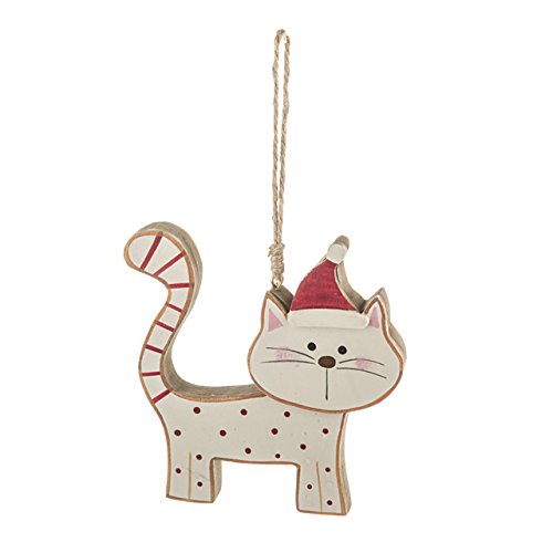 Sass & Belle Katzen-Dekoration, Holz, ausgestanzt, gepunktet, 11,5 cm von Sass & Belle