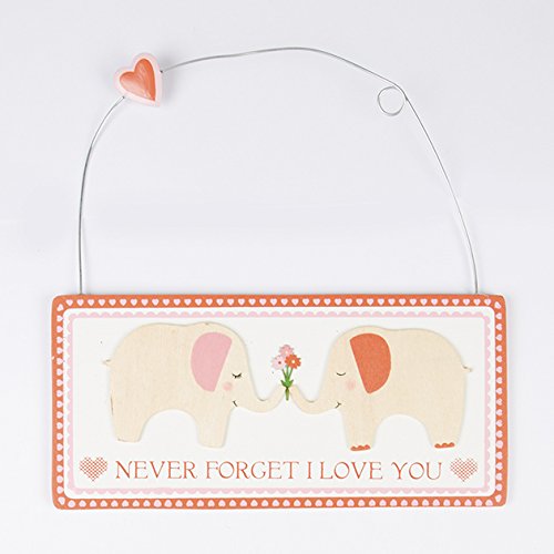 Kleines Holzschild Elefanten "Never Forget I Love You" von Sass & Belle