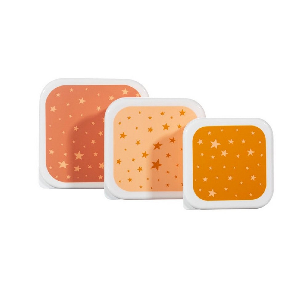 Sass & Belle Lunchbox Snackdosen Kleine Sterne 3er Set Snack Obst Behälter Boxen, Kunststoff, BPA-frei, (Set, 3-tlg., ca. 11,5 x 11,5 x 5,5 cm (große Box), jede Box mit eigenem Design, passt genau in die größere von Sass & Belle