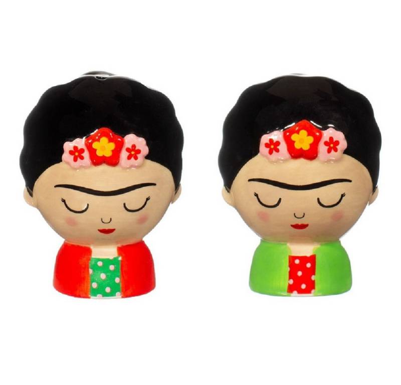 Sass & Belle Salz- / Pfefferstreuer Frida, (Dolomit, 2-tlg), handbemalt, ca. Ø 5,5 x 7 cm (je Streuer) von Sass & Belle