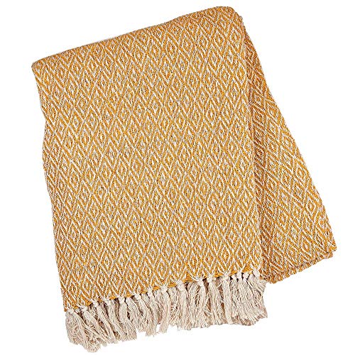 Sass & Belle Scandi Boho Senf Decke Ãœberwurf von Sass & Belle