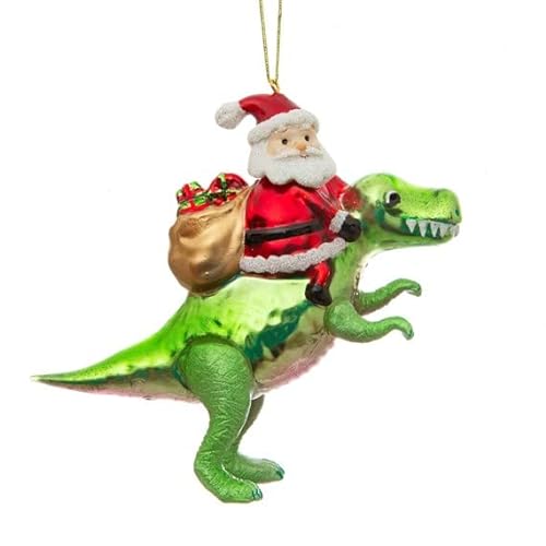 Sass & Belle Weihnachtskugel in Dinosaurier- und Weihnachtsmann-Form von Sass & Belle