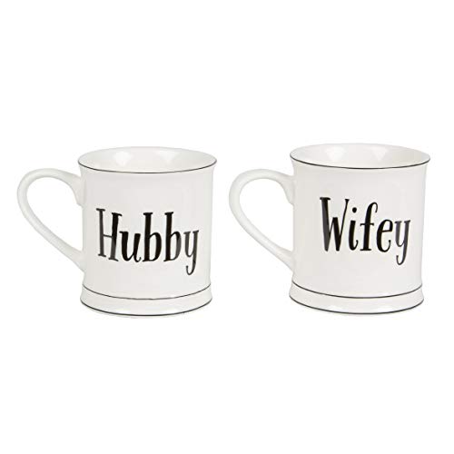 Sass & Belle Wifey & Hubby Mug (Set of 2) [UK-Import] von Sass & Belle