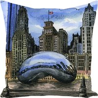 Chicago Kissenbezüge | Skyline Kissen Personalisierte Geschenke von SassyCityStudio