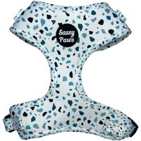 Hunde Brustgeschirr - Blue Terrazzo Hunde Brustgeschirr - Blue Terrazzo von SassyPawsCollection
