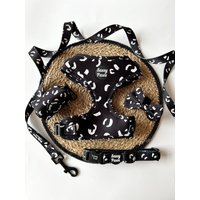Schwarzer Panther Hundegeschirr Im Set Schwarzer Panther Hundegeschirr Im Set von SassyPawsCollection