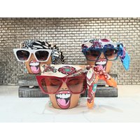Freche Seelenschwester, Kopf Gesicht Übertopf Mit Brille, Drainage, Pflanzgefäße Und Töpfe, Niedlicher Übertopf, Blumentöpfe, Einzigartiges Geschenk von SassySoulSisterStore