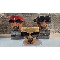 Sassy Soul Mister, Head Face Planter Mit Brille, Drainage, Pflanzgefäße Und Töpfe, Cute Planter, Blumentöpfe, Einzigartiges Geschenk von SassySoulSisterStore