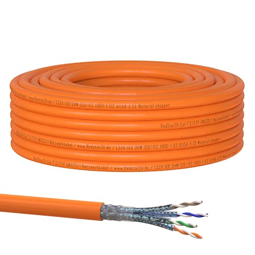 SatShop-Ft CAT 7 Verlegekabel 15m Netzwerkkabel Datenkabel LAN CAT7 Kabel Kupfer Installationskabel CAT.7 Gigabit S/FTP Halogenfrei PIMF POE 10Gbit Netzwerk Verkabelung Ethernet | 15m Redstar24 SatShop-Ft CAT 7 Verlegekabel 15m Netzwerkkabel Datenkabel LAN CAT7 Kabel Kupfer Installationskabel CAT.7 Gigabit S/FTP Halogenfrei PIMF POE 10Gbit Netzwerk Verkabelung Ethernet | 15m Redstar24 von SatShop-Ft