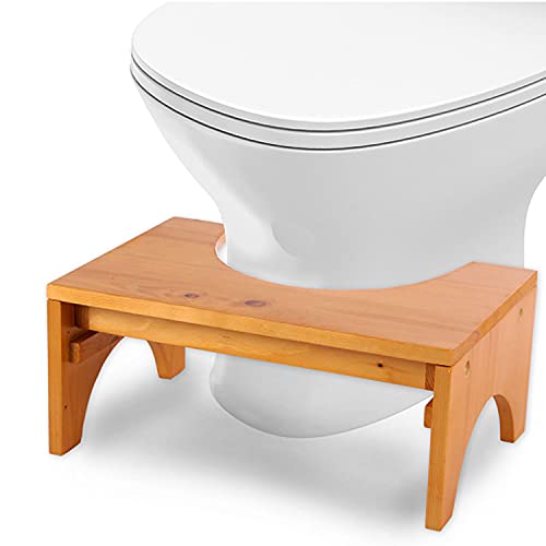 Satauko Toilettenhocker aus Holz für Badezimmer, WC Hocker für Erwachsene & Kinder, Klo Hocker für Eine Gesunde Darmflora. von Satauko