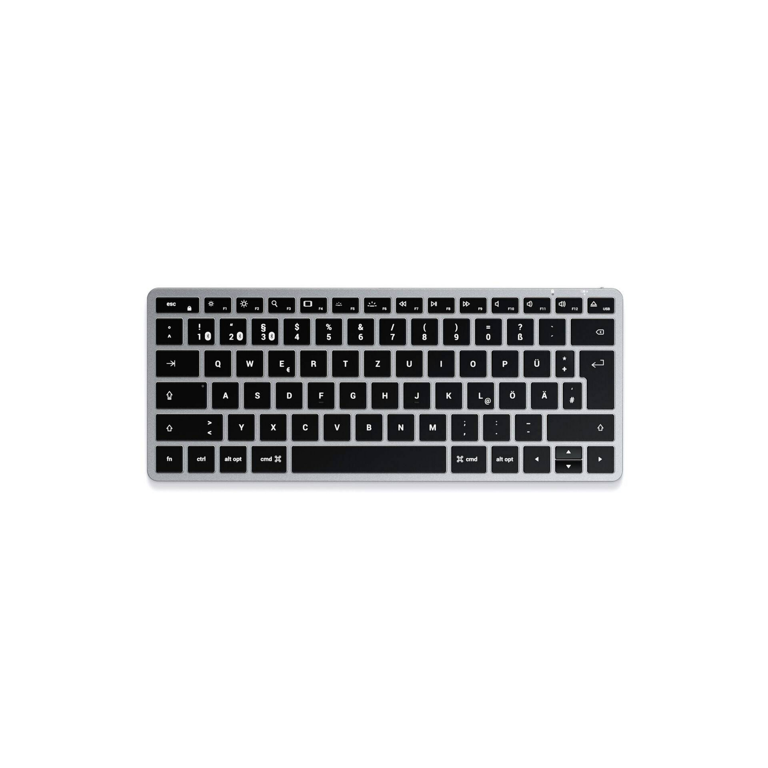 B-Ware Satechi Slim X1 Mini Bluetooth Tastatur Keyboard Multimediatasten Anthrazit Akku B-Ware Satechi Slim X1 Mini Bluetooth Tastatur Keyboard Multimediatasten Anthrazit Akku von Satechi