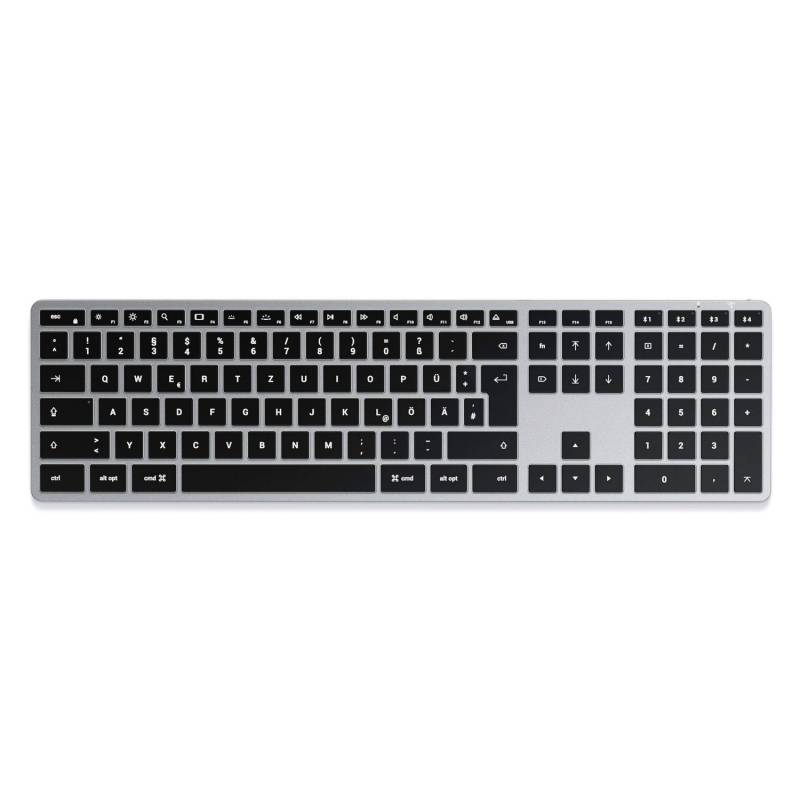 Satechi Slim X3 Bluetooth Tastatur Deutsch Qwertz Multimediatasten Beleuchtet B-Ware von Satechi