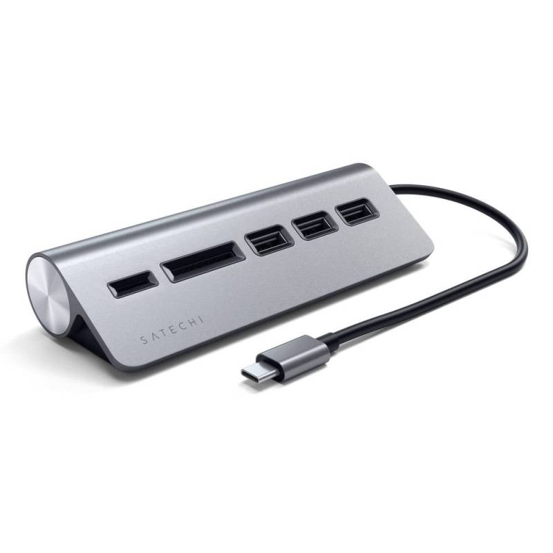 Satechi Type-C Aluminium USB Hub & Card Reader USB-Adpater Space Grau von Satechi