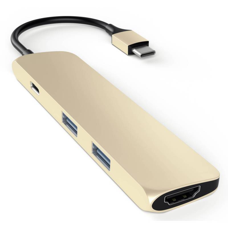 Satechi Usb C Dockingstation Adapter Hdmi Ladefunktion Gold Usb A Kompatibilität B-Ware von Satechi