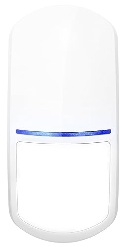Satel Slim-DUAL-Luna-PET Draht Digitaler Dual Passiv Infrarot und Mikrowellen Innen Bewegungsmelder mit Beleuchtungsfunktion und Haustierimmunität, Reichweite 12m von Satel