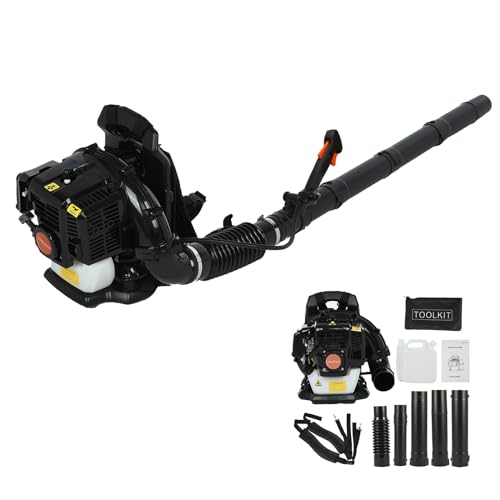 Saterkali 52CC Benzin Laubbläser, 2-Takt-Motor 1,7PS 6800r/min Rückenlaubbläser mit breitem Schultergurte für Garten Rasenpflege Hof Staub Schutt Schwarz Saterkali 52CC Benzin Laubbläser, 2-Takt-Motor 1,7PS 6800r/min Rückenlaubbläser mit breitem Schultergurte für Garten Rasenpflege Hof Staub Schutt Schwarz von Saterkali