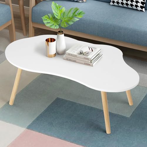 Saterkali Kleiner Couchtisch, Moderner Teetisch Wohnzimmertisch Wolkenform Minimalistischer Couchtisch, Sofatisch Kaffeetisch für Wohnzimmer Weiß Saterkali Kleiner Couchtisch, Moderner Teetisch Wohnzimmertisch Wolkenform Minimalistischer Couchtisch, Sofatisch Kaffeetisch für Wohnzimmer Weiß von Saterkali