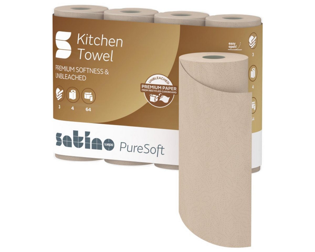 Satino by WEPA Papierküchenrolle wepa 175891 Satino by wepa Küchenrollen PureSoft 3-lagig, 4 Rollen Satino by WEPA Papierküchenrolle wepa 175891 Satino by wepa Küchenrollen PureSoft 3-lagig, 4 Rollen von Satino by WEPA