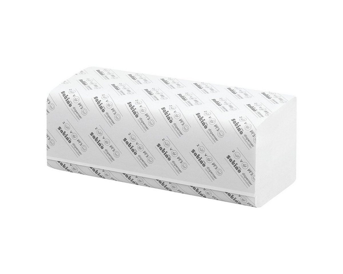 Satino comfort Papierhandtuch, 2-lagig, Tissue mit Z-Falzung, 25x23 cm, 3200 Blatt von Satino comfort