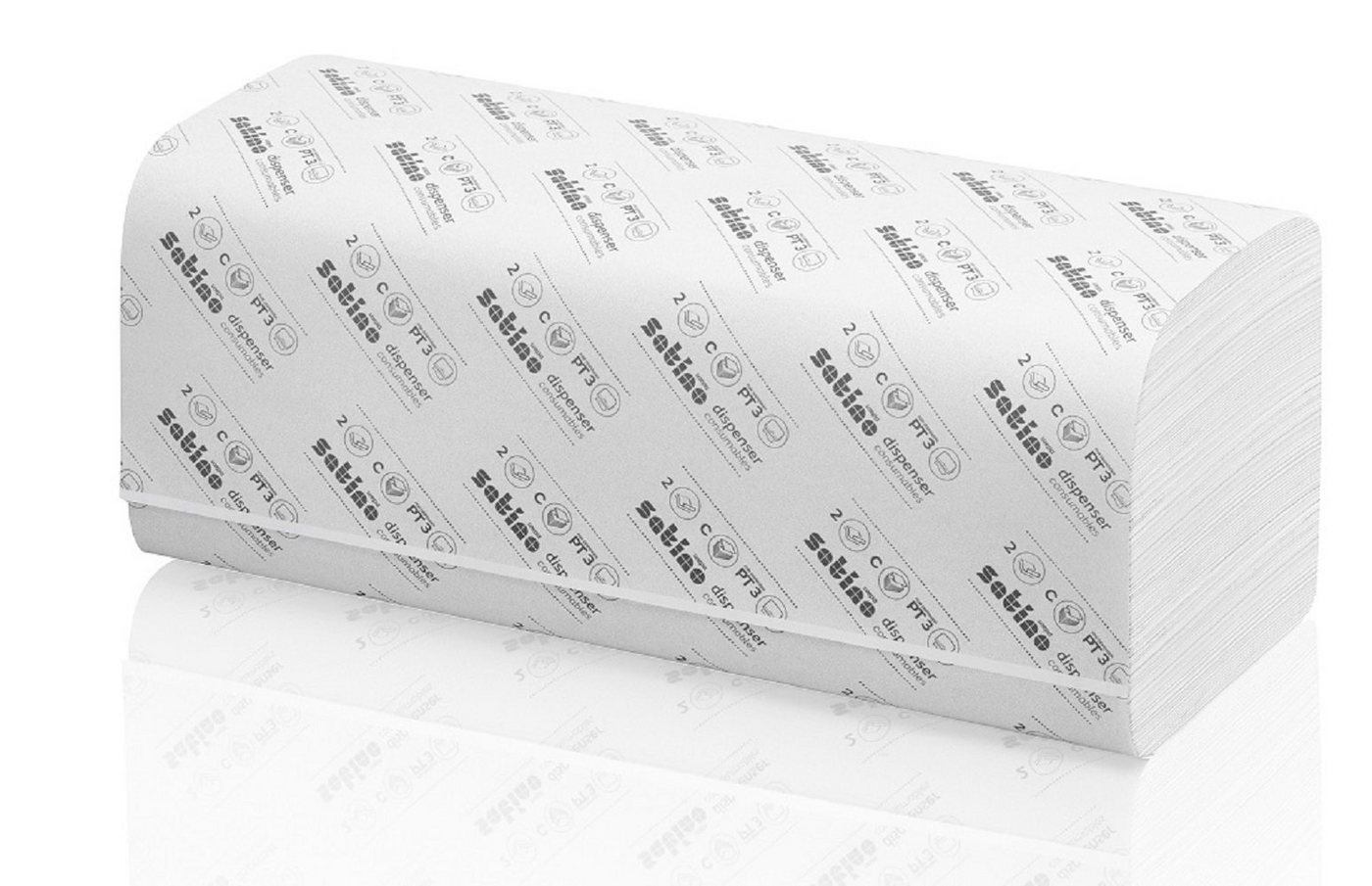 Satino comfort Papierhandtuch 24 x 96 Papierhandtücher COMFORT weiß 2-lagig Lagen-Falz von Satino comfort