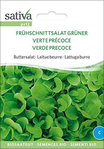 Sativa Rheinau ps12 Buttersalat Frühschnittsalat Grüner (Bio-Salatsamen) von Sativa