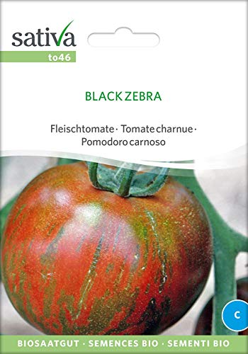 Fleischtomate Black Zebra | Bio-Tomatensamen von Sativa