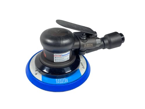 SATRA Druckluft Exzenterschleifer 150mm Klett Arbeitsfläche 10.000 U/min 6-Loch-Absaugung 1/4" Anschluss SATRA Druckluft Exzenterschleifer 150mm Klett Arbeitsfläche 10.000 U/min 6-Loch-Absaugung 1/4" Anschluss von Satra