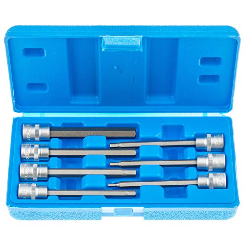 SATRA S-SLH738 Satz Bit Innensechskant Innen-6-Kant 7 teilig im Koffer Antrieb 10mm (3/8") Innenvierkant von Satra