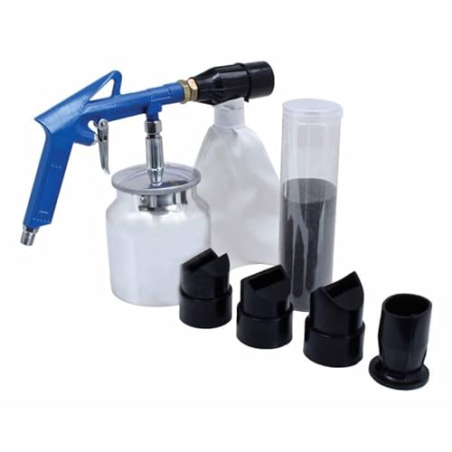 SATRA Sandstrahlpistole Set mit 4 Aufsätzen Staubbeutel und 500g Strahlsand Strahlpistole zum Entrosten und Entlacken SATRA Sandstrahlpistole Set mit 4 Aufsätzen Staubbeutel und 500g Strahlsand Strahlpistole zum Entrosten und Entlacken von Satra