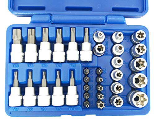 Steckschlüssel Satz E-Profil T-Profil Torx 34-tlg. Aussen Innen Innentorx Aussentorx Set von Satra