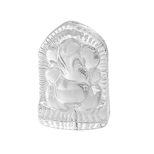 Satre Online And Marketing Kristallglas Ganesha Idol Statue/Auto Armaturenbrett/Zuhause/Büro Dekoration (Silber) von Satre Online And Marketing