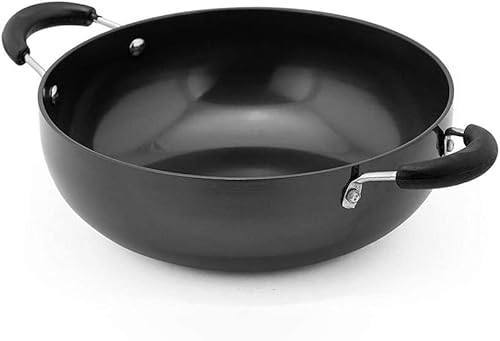 Satre Online And Marketing Hindalco Aluminium Kadai Größe Nr-13 Nr.,Aluminium Kadai,3mm,Aluminium Kadai,Kadhai Pfanne,Bratpfanne,Schwarz von Satre Online And Marketing
