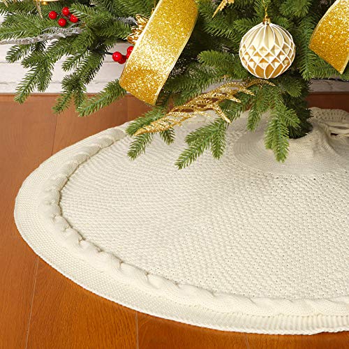 Sattiyrch Weihnachtsbaum-Rock, 121,9 cm, luxuriös, gestrickt, dick, rustikal, Weihnachtsdekoration, cremefarben Sattiyrch Weihnachtsbaum-Rock, 121,9 cm, luxuriös, gestrickt, dick, rustikal, Weihnachtsdekoration, cremefarben von Sattiyrch