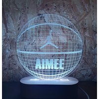 Personalisierte 3D Basketball Nachtlicht Led Basis Multicolor Rgb Weiß Dimmbar Kinderzimmer Geschenk Custom von SattsDesigns