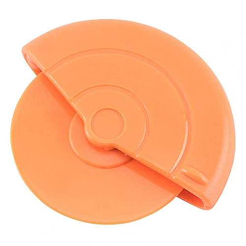 Pizza-schneider Rollender Teigschneider Kunststoff Pizza Abstreifer Rad Roller Cutter Küche Gadget Backen Zubehör Küchenhelfer (Color : Orange) von Saturey