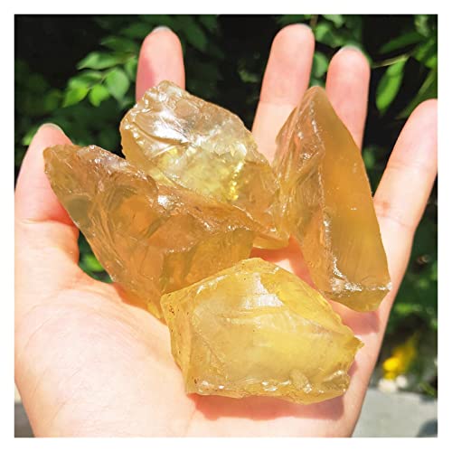 Rohstein Natürliche Rohe Mineral Citrin Kristall gelb Quarz grob schottisch Topas Steinheilung (Size : 110-130g (1pcs)) von Saturey
