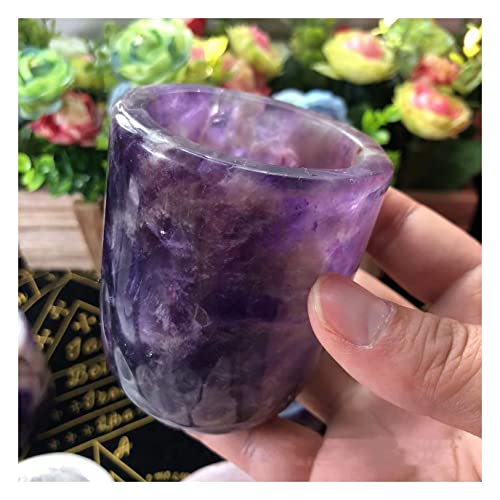 Rohstein Natural Crystal Amethyst Rose Quarz weißer Kristall Tasse Qualität Heilungskristall for Geschenkkollektion Handwerk Wohnheimdekoration (Color : Amethyst) von Saturey