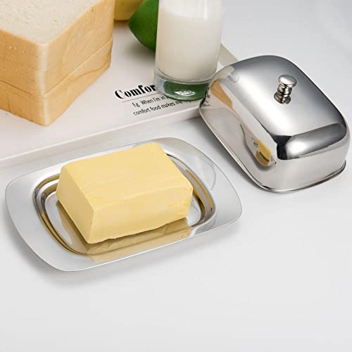 Saturey butterdose Edelstahl Butter Box Butter Box Käsekiste Frische Westkäseplatte for Restaurant Hotel Haushalt Butter Dish von Saturey